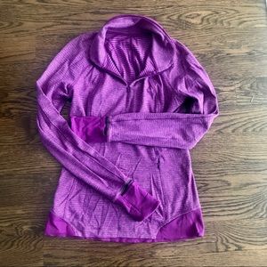 LULU ZIP UP PULLOVER PURPLE SIZE 4